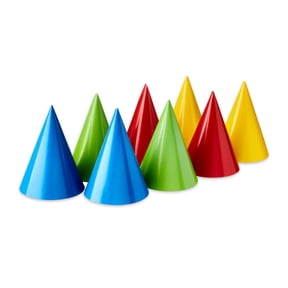 8 Count Paper Party Hats, Multicolor, by Way To Celebrate