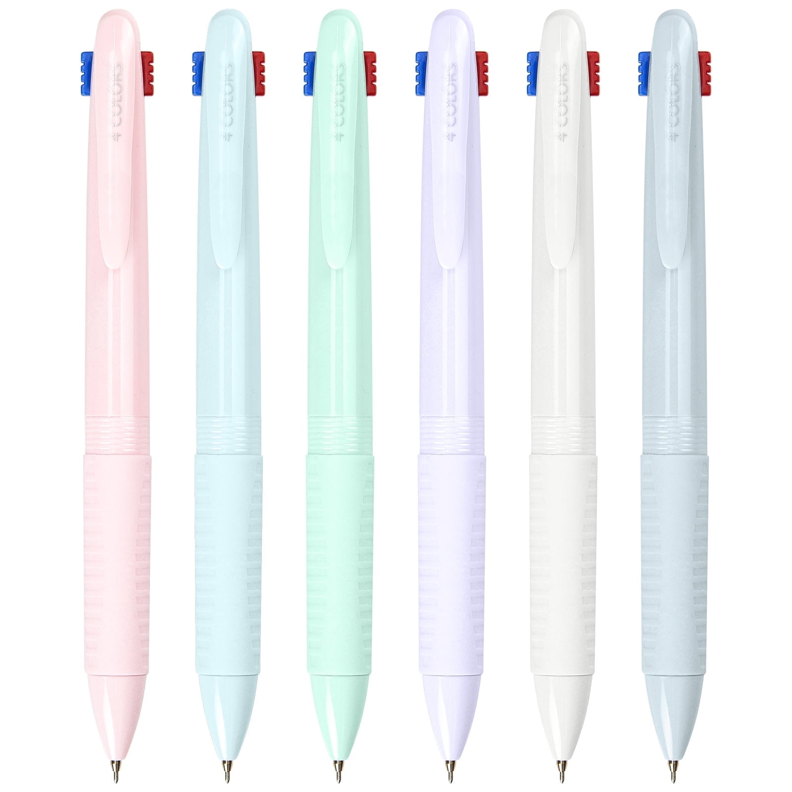 Multicolor Pen 12-Count, 4 in 1 Retractable Colored Pens Fine Point ...