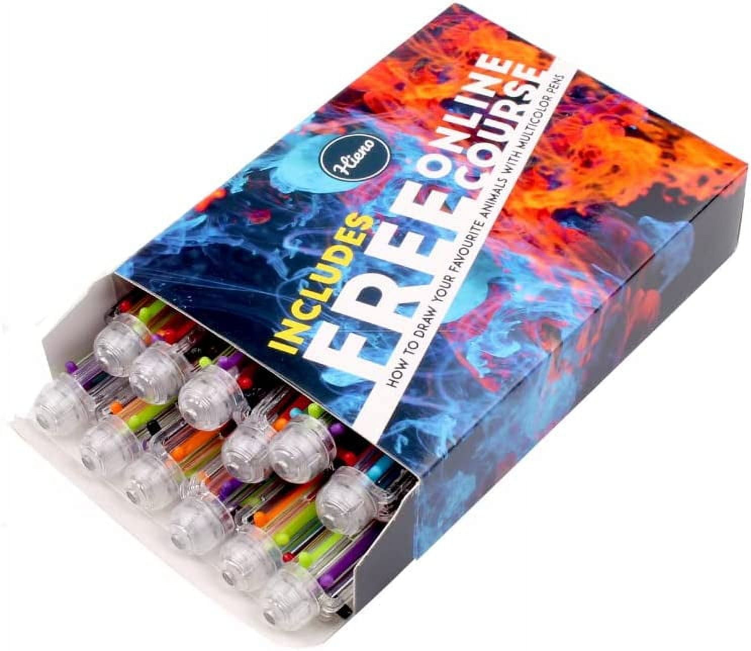 Multicolor Pens 12 Pack of 10in1 Retractable Ballpoint Pens 10