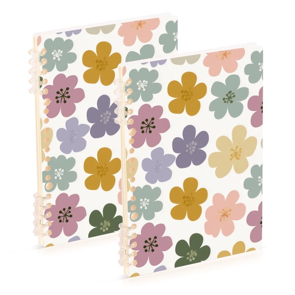 Multicolor Petals with Pastel Hue Notebook Detachable Coil Notebook Diary Plan Book A5 Size 60 Pages 1 Pack