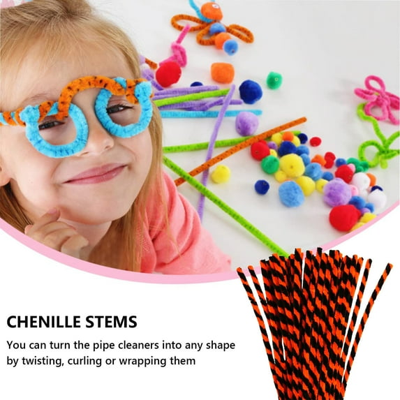 Multicolor Pipe Cleaners Craft Set Christmas Bouquet DIY Art Supplies Holiday Crafting Materials(C)