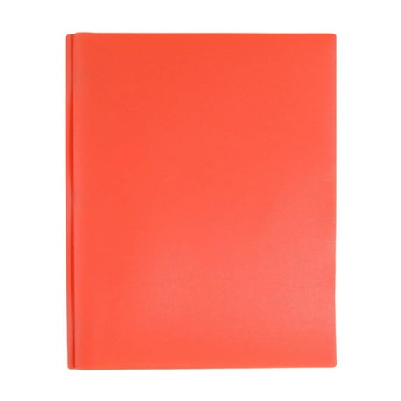Multicolor Plastic Folders with Prong Fasteners, Large Capacity Folders with Pockets and Card Slot, for Home School Office (Orange)