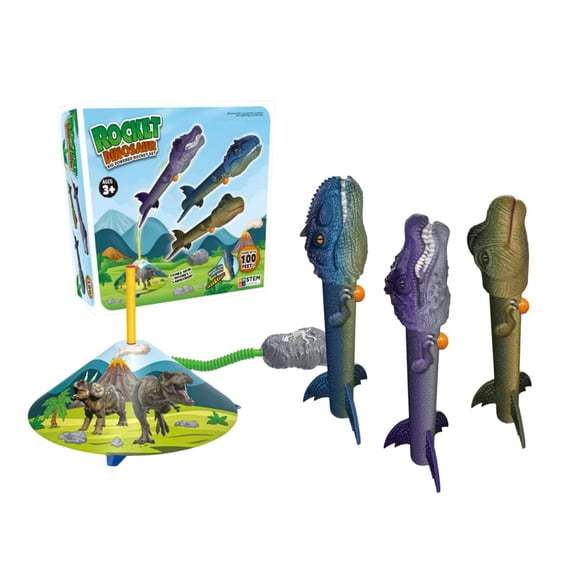 Multicolor Plastic Foot Pump Flying Dinosaur Toy For Kids Outdoor Parent-Child Interactive Cannon Launcher And Sky Rockets