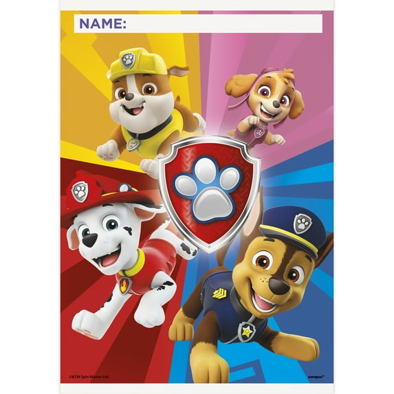 Multicolor Plastic PAW Patrol Favor Bags, 8ct