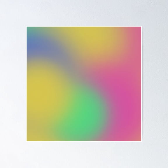 Multicolor Rainbow Blur Gradient Haze Vibrant Abstract Poster- Unframed Poster | Wall Art | Perfect For Home Decor & Gifts, 8x12