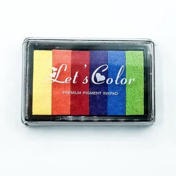 Multicolor Rainbow Craft Ink Pad, Non-Toxic and Baby Safe