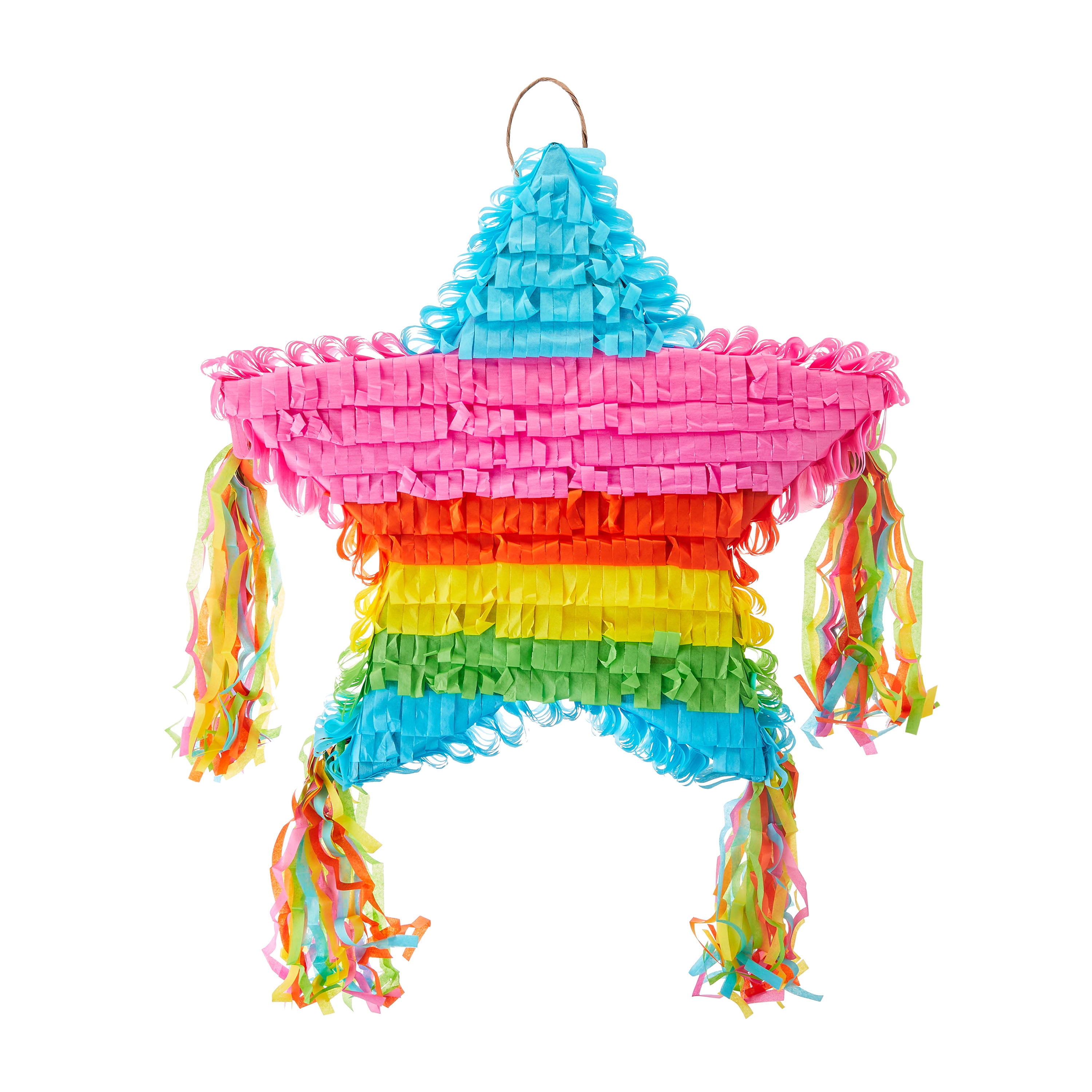 Way To Celebrate, Multicolor Rainbow Star Party Pinata, Cardboard ...