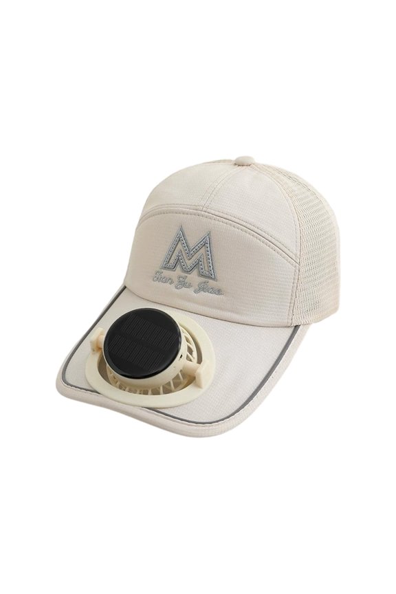 Multicolor Rechargeable Fan Sun Hat, Portable Wide Brim Cooling Cap for Hiking Camping Gardening, 11cm