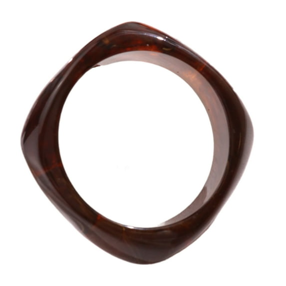 Trendy Irregular Geometric Bangle Resin Statement Square Shape Colorful Wristband Accessory For Women
