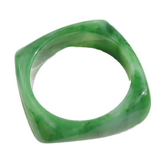 Trendy Irregular Geometric Bangle Resin Statement Square Shape Colorful Wristband Accessory For Women