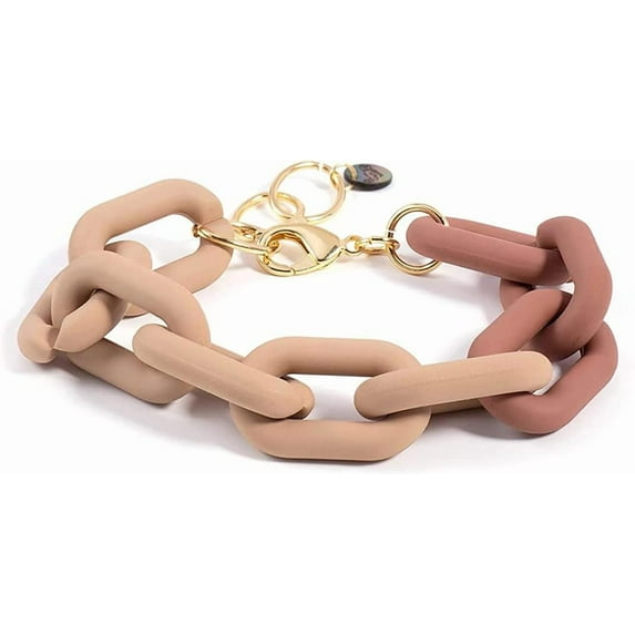 Multicolor Resin Lightweight Summer Chunky Thick Link Chain Bracelets Trendy Y2k Rainbow Candy Color Thick Paperclip Chain Bracelet for Women Girls Teen Surfer Beach Jewelry