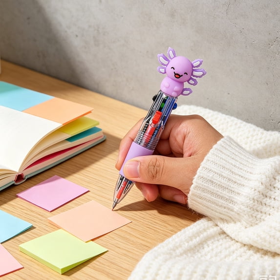 Multicolor Retractable Ballpoint Pen 4 Colors in 1 for Office Note Taking