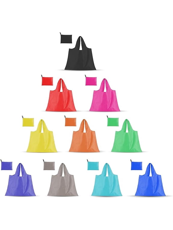 Multicolor Reusable Grocery Bags 10 pc