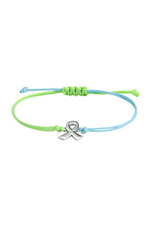 Multicolor Ribbon Awareness Bracelet Adjustable Woven Support Cause Jewelry Inspirational Gift for Health Charity Symbol Encouragement Reminder