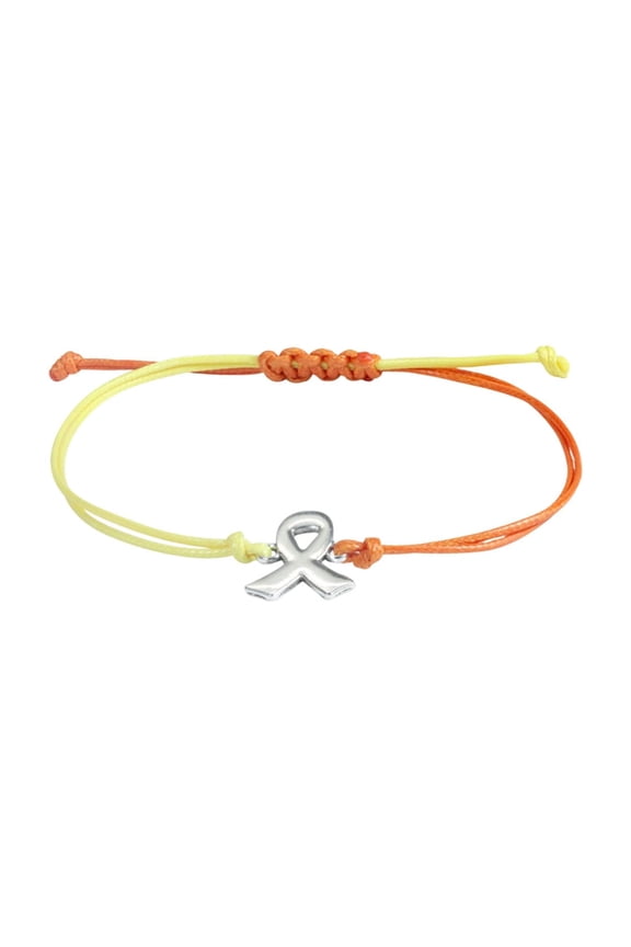 Multicolor Ribbon Awareness Bracelet Adjustable Woven Support Cause Jewelry Inspirational Gift for Health Charity Symbol Encouragement Reminder