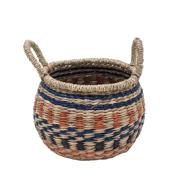 Multicolor Round Seagrass Basket by Ashland  - Spring Home Decor