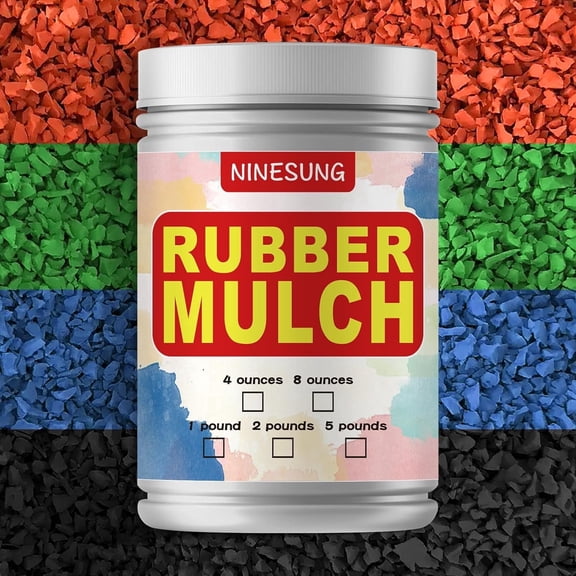 Multicolor Rubber Mulch Nuggets Protective Flooring for Playgrounds, Outdoor Park, Play Areas, Landscaping, School Sports Tennis Court, Runway Surfacing Repairs (Multicolor, 2 Pounds)