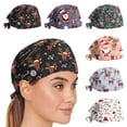 thumbnail image 1 of Multicolor Satin-Lined Cotton Scrub Hat Polyester Unisex Surgical Cap Comfortable and Stylish Scrub Hat One Size, 1 of 3