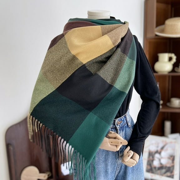 Multicolor Scarf Women Fall Winter Scarf Classic Scarf Warm Soft Large Blanket Wrap Shawl Scarves