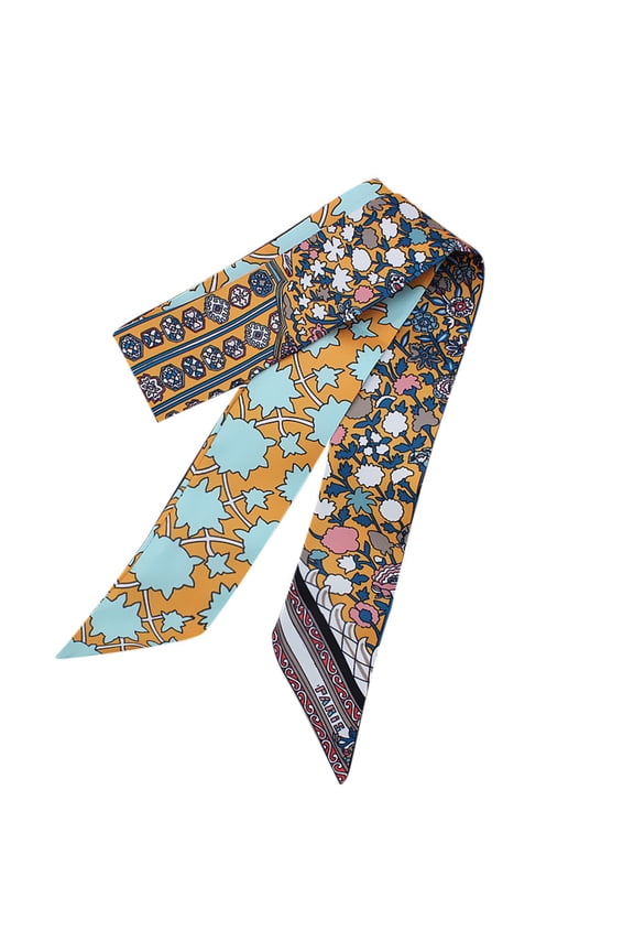 Multicolor Scarf for Women Fashion Ladies Ribbon Bag Hat Headband Tied Handle Small Ribbon Scarf on Sale Clearance