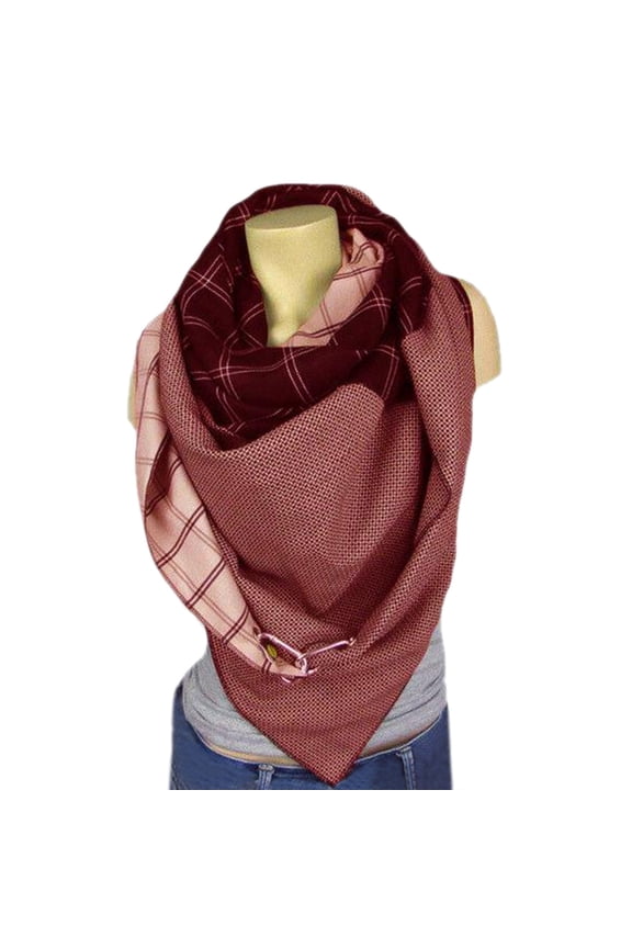 Multicolor Scarfs Scarf Women Casual Printing Scarf Fashion Retro Multi-Purpose Shawl Button Scarf
