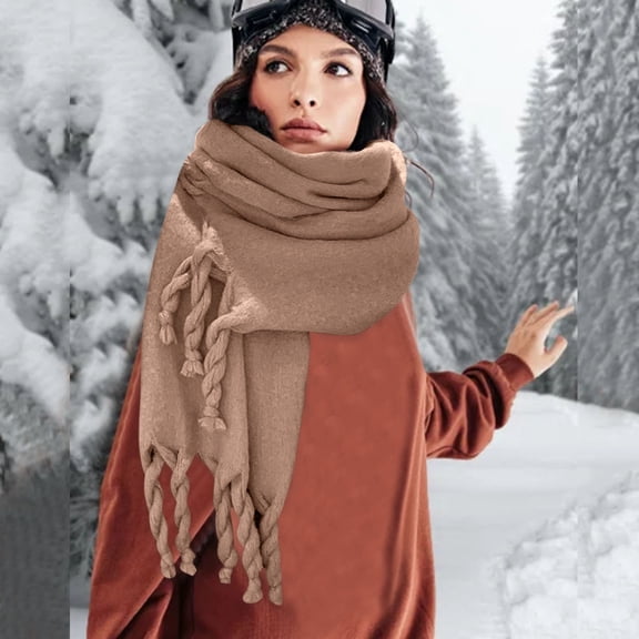 Multicolor Scarfs Scarf Women Fall Winter Scarf Classic Tassel Plaid Scarf Warm Soft Chunky Large Blanket Wrap Shawl Scarves