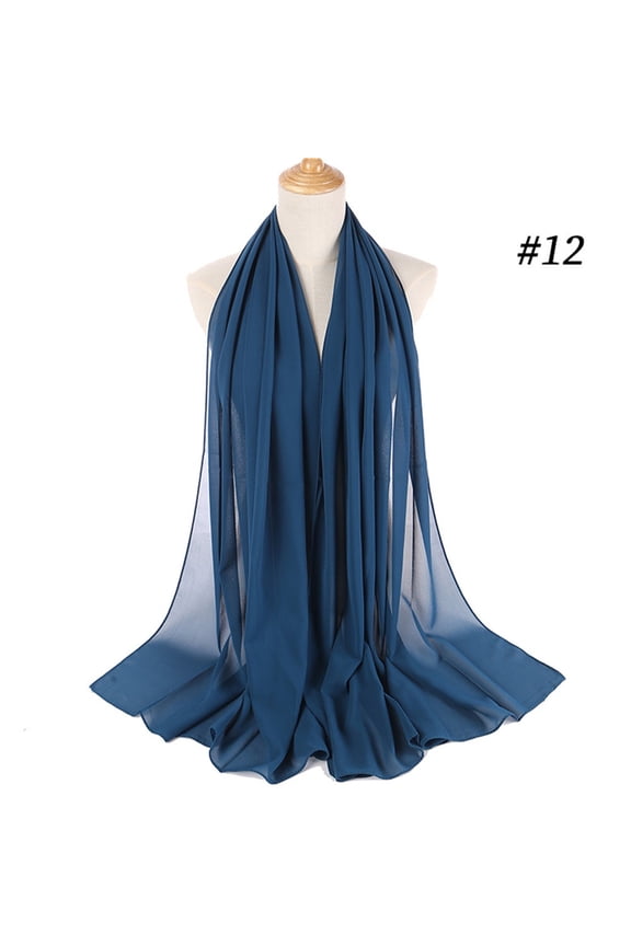 Multicolor Scarfs Scarf Women Plain Bubble Chiffon Scarf Hijab Wrap Printe Shawls Headband Muslim Hijabs