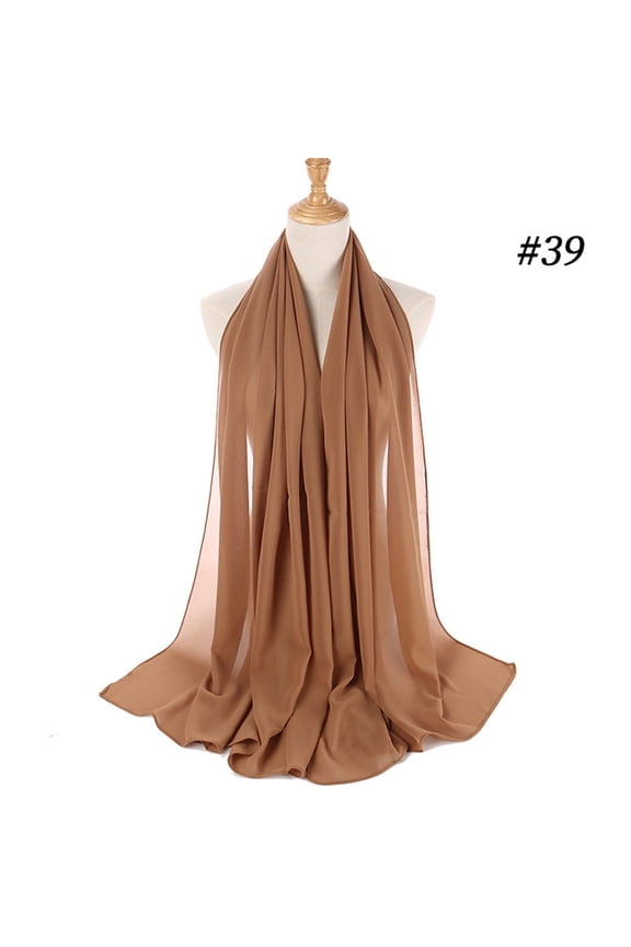 Multicolor Scarfs Scarf Women Plain Bubble Chiffon Scarf Hijab Wrap Printe Shawls Headband Muslim Hijabs
