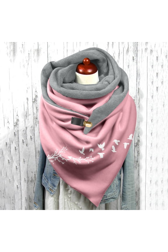 Multicolor Scarfs Scarf Women Vintage Print Boho Scarf Shawls Wraps Winter Warm Short Scarves