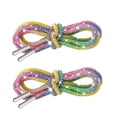 thumbnail image 1 of Multicolor Shoelaces Round Rope Laces Replacement Bling Bling Shiny Rhinestone Glitter Decorative Accessories For Sneakers Hoodies Joggers Length 39.37In, 1 of 3