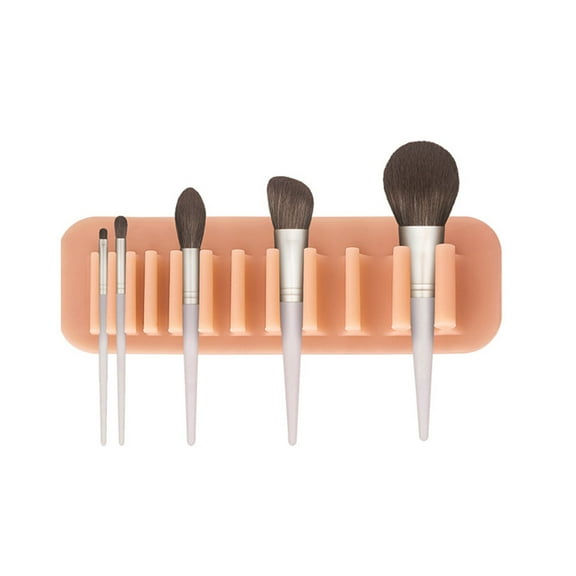 Multicolor Silicone Cosmetic Brush Drying Rack Wall-Mounted Brush Storage Rack Non-punching Cosmetic Brush Storage Rack