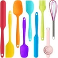 thumbnail image 1 of Multicolor Silicone Spatula Set - 446°F Heat Resistant Non Stick Rubber Spatulas for Cooking,Baking,Mixing,Food Grade Silicone Spatula Sets,Nonstick Cookware Friendly,BPA-Free, Dishwasher Safe, 1 of 8