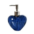 thumbnail image 1 of Multicolor Soap Dispenser With Pump, Refillable Lotion Dispenser For Bathroom Vanity Countertop, Ceramic Shampoo Dispenser For Shower-blue-300ml/10.6oz, 1 of 9