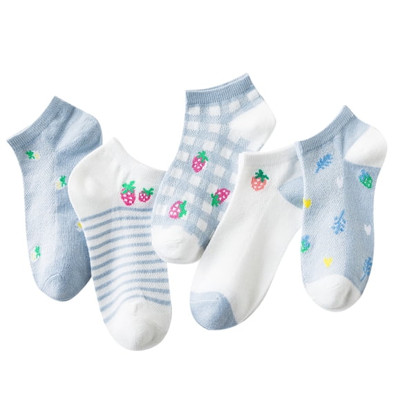 Multicolor Socks 5 Pairs Print Socks for Women Men Girls Series Print Colorful Pattern Novelty Cute Unisex Socks