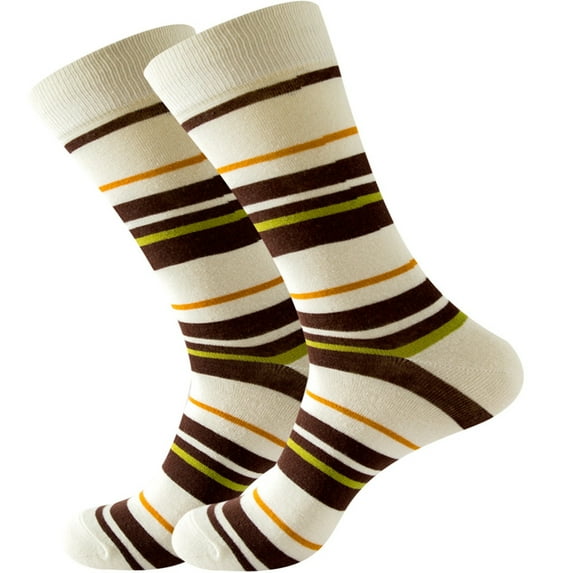 Multicolor Socks Adult Unisex Stripe Stripe Colorful Street Personality Medium Socks