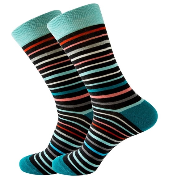 Multicolor Socks Adult Unisex Stripe Stripe Colorful Street Personality Medium Socks