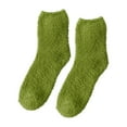 thumbnail image 1 of Multicolor Socks Coral Fleece Socks with Thicker and Warmer Floor Socks for Women In Solid Colors, 1 of 2