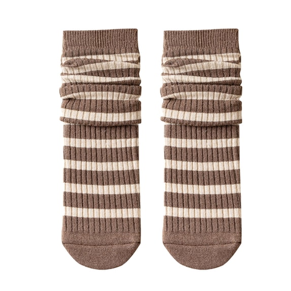 Multicolor Socks Women Striped Socks Mid Tube Autumn and Qinter All Long Tube Pure Cotton Pile Socks