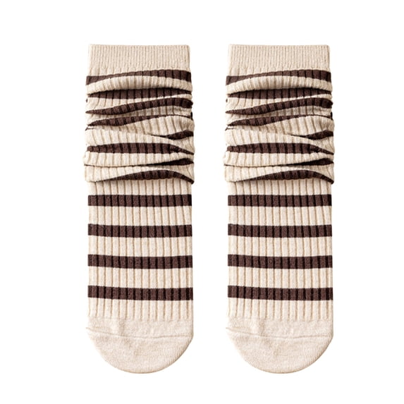 Multicolor Socks Women Striped Socks Mid Tube Autumn and Qinter All Long Tube Pure Cotton Pile Socks
