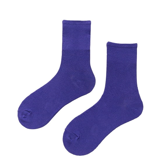 Multicolor Socks Women's Solid Color Medium Tube Socks Light and Thin Spring and Summer Candy Colored Multi Colored Four Season Soft Socks
