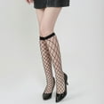 thumbnail image 1 of Multicolor Socks Womens Black Fishnet Socks Lace Hollow Out Mesh Socks, 1 of 6