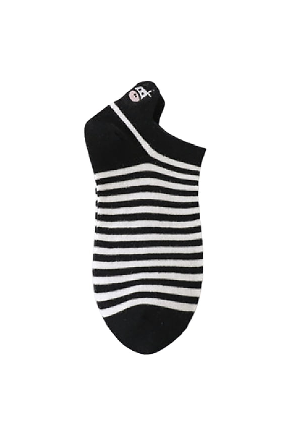 Multicolor Socks Womens Socks Short Bootie Fuzzy Breathable Cute Ankle Cotton Cow Pattern Fashion Japanese Heel Embroidery Machine Cat Socks