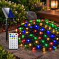 Multicolor Solar Net Lights, 9.8ft x 6.6ft, 240 LED Outdoor Decor for ...