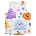 thumbnail image 1 of Multicolor Specters Circles Halloween Pumpkins Vest Undershirt Tank Top Sleeveless Quick Dry 4T, 1 of 7