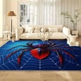 thumbnail image 1 of Multicolor Spider Web Pattern Area Rug with Non-Slip Rubber, 1 of 9