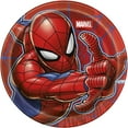 thumbnail image 1 of Multicolor Spiderman Birthday Paper Dessert Plates, 7in, 8ct, 1 of 5
