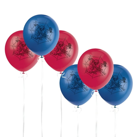 Multicolor Spiderman Latex Balloons, 12in, 6ct
