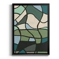 thumbnail image 1 of Multicolor Stained Glass II Premium Framed Print, in Gold, Black, or Silver - Ready to Hang, 1 of 9