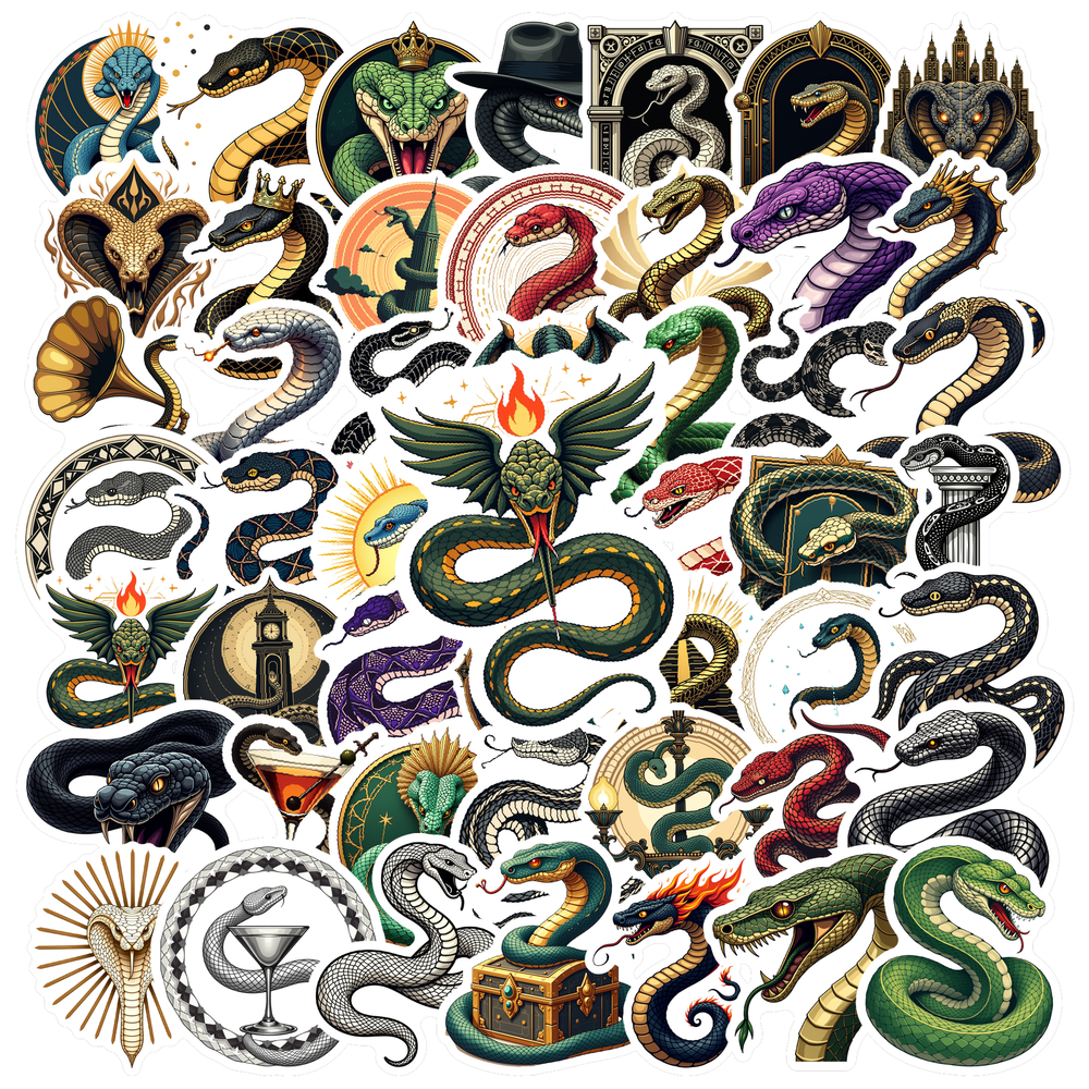 Multicolor Stickers Vinyl Art Waterproof Stickers Snake Stickers DIY ...