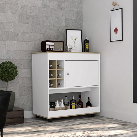 Multicolor Style - Built - in Wine Rack and Cabinet - In Bar Area - Organizes Your Liquor